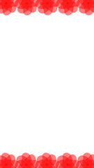 エレガントな赤い花のフレーム
