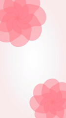 エレガントなピンクの花の背景イラスト