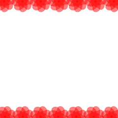 エレガントな赤い花のフレーム