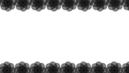 エレガントな黒い花のフレーム