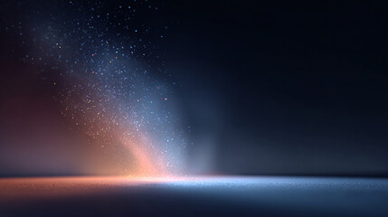 abstract space background of tech lines on surface and stars with space for text