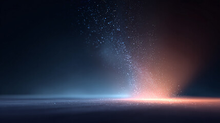 abstract space background of tech lines on surface and stars with space for text