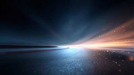 abstract background of tech lines and racing track with space for text