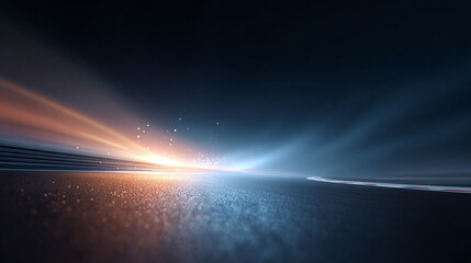 abstract background of tech lines and racing track with space for text