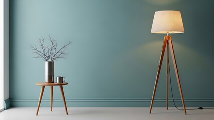 Interior Mockup Copy Space Wall Home Decor Lighting Scene