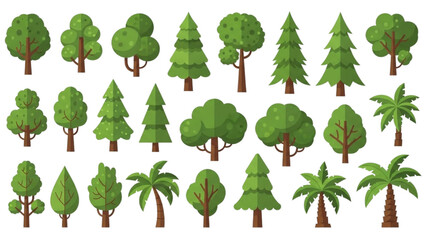 Cartoon Forest Trees Illustration 