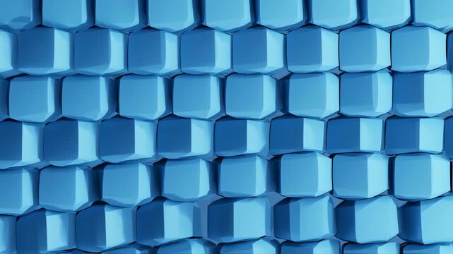 Abstract background of light blue, cube-shaped elements