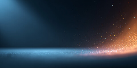 abstract background with stars and glowing surface