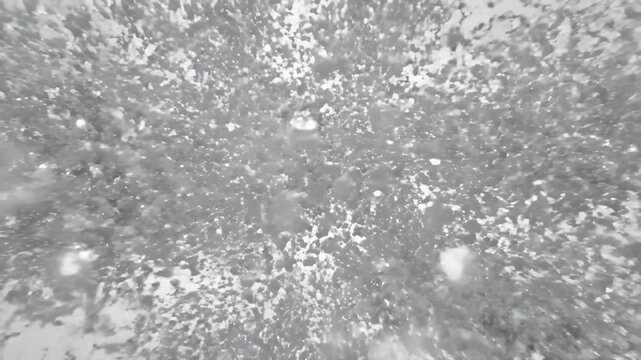Red Splatter Effect Exploding Into White Spheres Animation