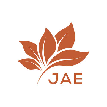  Modern Abstract Botanical Logo with Leaf Motif and Letter mark "JAE " JAE  Later Logo, 
