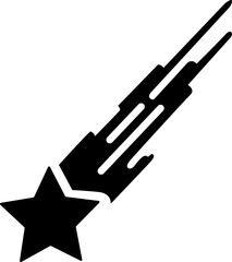 vector of a falling star illustration