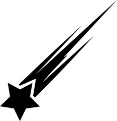 vector illustration of a comet like star