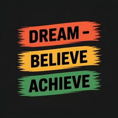 Inspirational quote with colorful brush strokes design