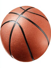 Fototapeta premium Classic Orange Basketball on White Background