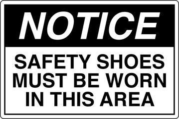 Obraz premium Safety sign safety shoes prot...