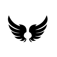 Wing icon. Wing icon set. Vector emblem