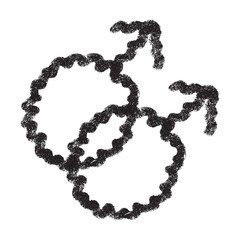 Hand drawn homosexual identity sign Symbol used to represent sex and gender