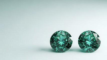 Emerald Gems Faceted Green Precious Stone Luxury Jewelry Gemstones Background
