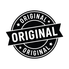 A circular black and white badge declaring the word original prominently