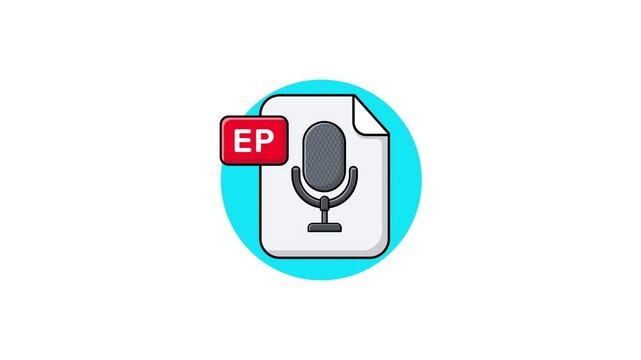 4k Audio Record File Concept Animation Video