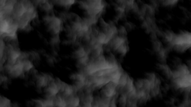 Seamless loop smoke animation with realistic swirling smoke on black background, perfect for cinematic VFX, atmospheric compositing, and dramatic video scenes.