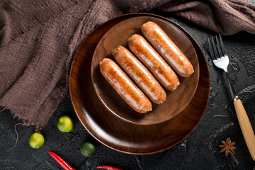 Green Peppercorn Sausage Appetizing Closeup Photo
