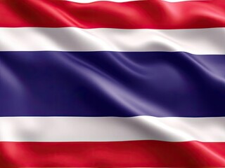 Fototapeta premium Waving flag of stripes red, white, blue, white, and red