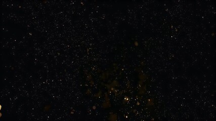 Glowing particles floating in the dark, creating a blurred bokeh effect - Powered by Adobe