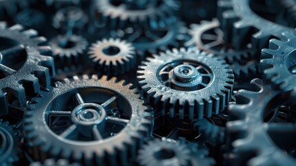 Gears .Technological background made of gears. Engineering industry