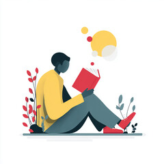 business man with book