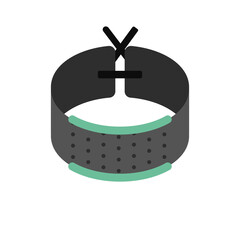 裁縫用指貫のシンプルなイラスト