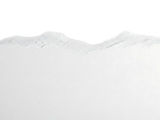 Obraz premium Torn white paper edge texture border isolated on transparent background