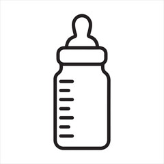 baby bottle line icon