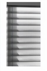 Close-up of horizontal window blinds with soft sunlight filtering through slats, casting calm rhythmic bands of light and shadow