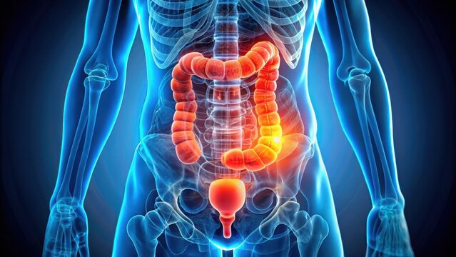 Ulcerative colitis inflammation in colon tissue