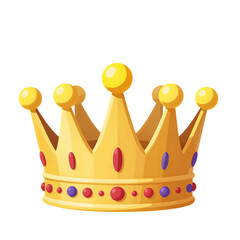 Golden Crown With Red and Purple Gems