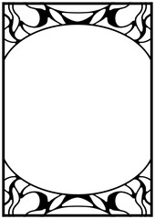 装飾フレーム。アールヌーボー風。（A4サイズ）