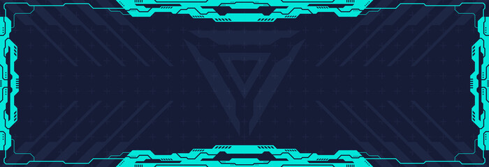 Abstract Modern Tech Background Minimal Geometric Circuit Pattern with Neon Blue Accents