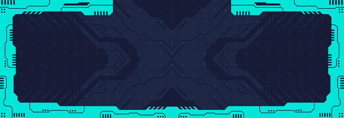 Abstract Modern Tech Background Minimal Geometric Circuit Pattern with Neon Blue Accents