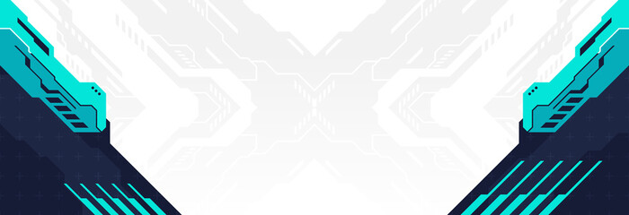 Abstract Modern Tech Background Minimal Geometric Circuit Pattern with Neon Blue Accents