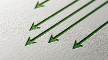 Arrows pointing towards a common direction