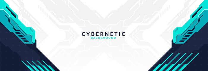 Abstract Modern Tech Background Minimal Geometric Circuit Pattern with Neon Blue Accents