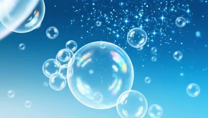 Bubbles soap clear transparent floating