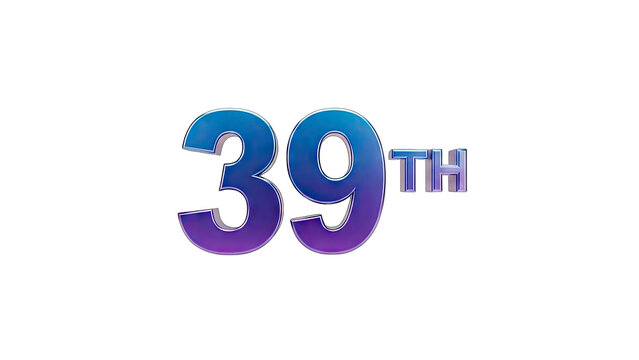 39th Anniversary Celebration Design on White Background