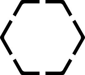 Solid Black Hexagon Design