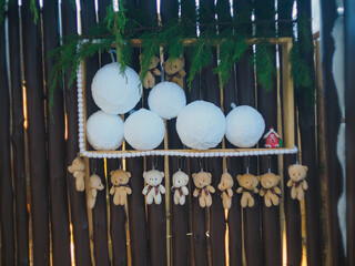 Christmas and new year holiday Christmas bear decorations