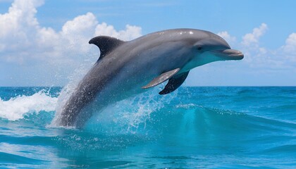 Fototapeta premium dolphin jumping out of water