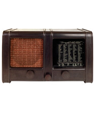 Old Wooden Radio Cutout
