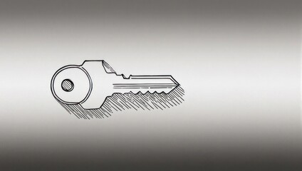Sketch of a Key on a Gradient Background.