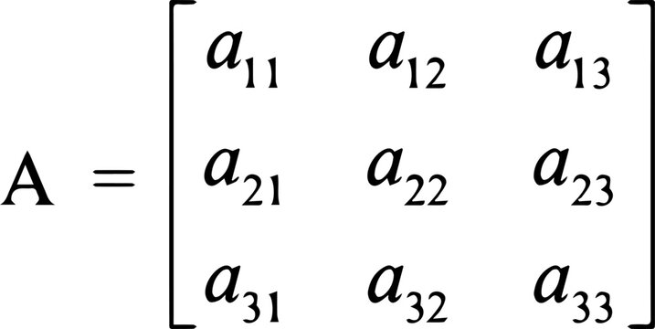 Matrix Linear Algebra Vector Illustration Explaining Mathematical Transformations, Coordinate Systems and Analytical Structures